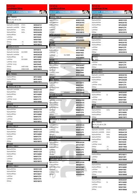 Katalog Landmaschinen