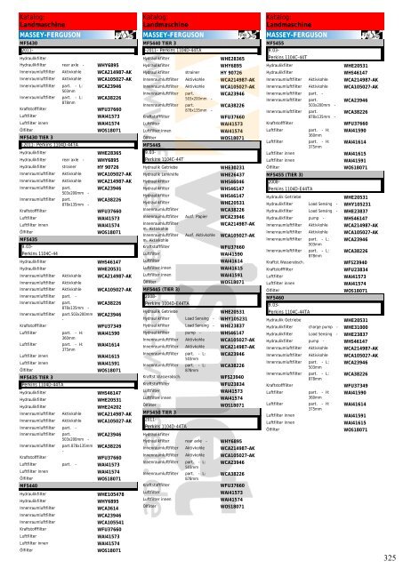 Katalog Landmaschinen