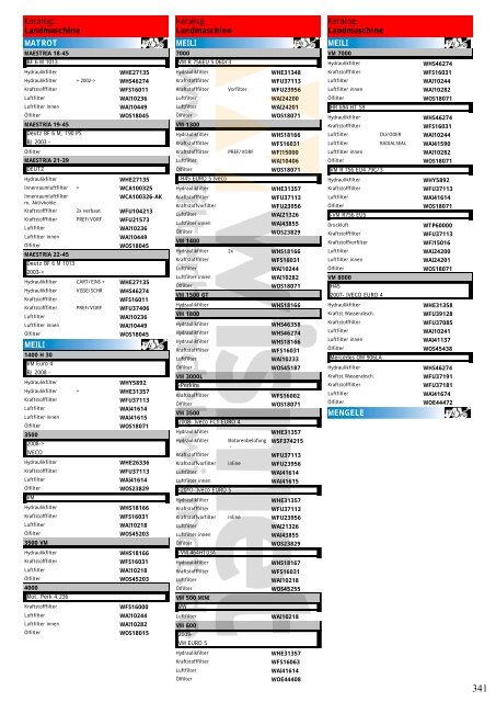 Katalog Landmaschinen