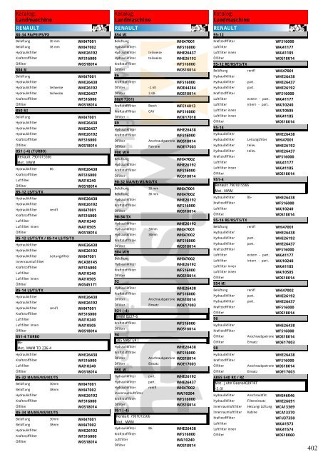 Katalog Landmaschinen