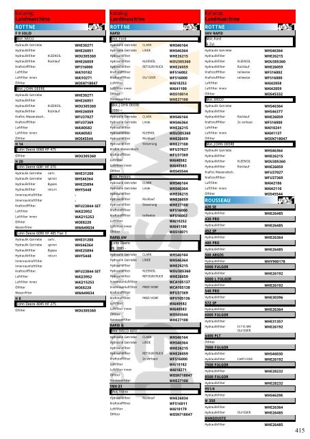 Katalog Landmaschinen