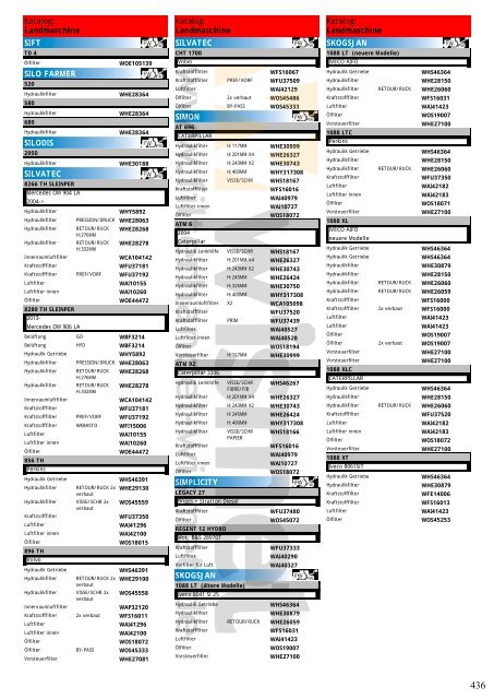 Katalog Landmaschinen