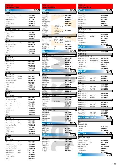 Katalog Landmaschinen