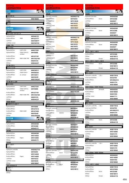 Katalog Landmaschinen