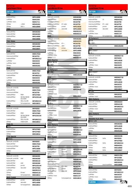 Katalog Landmaschinen