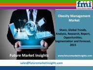Obesity Management Market Size, Analysis, and Forecast Report: 2015-2025