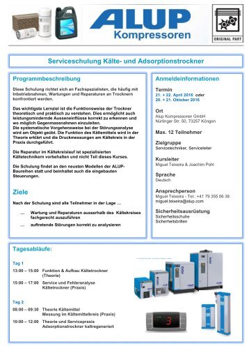 Serviceschulung 2016: Trockner