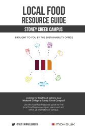 Local Food Guide - Stoney Creek Campus