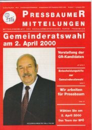 Gemeinderatswahl 2000 - SPÃ– Pressbaum