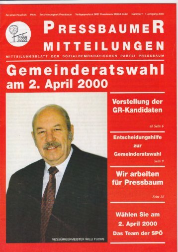 Gemeinderatswahl 2000 - SPÃ– Pressbaum