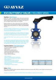 KV3 BUTTERFLY VALVE / KELEBEK VANA - Sanpar Ltd.