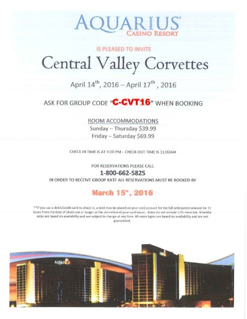 Centra Valley Corvettes - March 2016