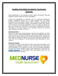 Qualities That Make You Ideal for Top Nursing Vacancies