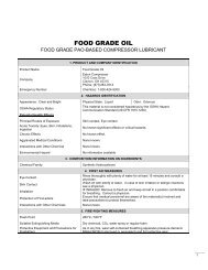 Food Grade PAO - Based Compressor Lubricant