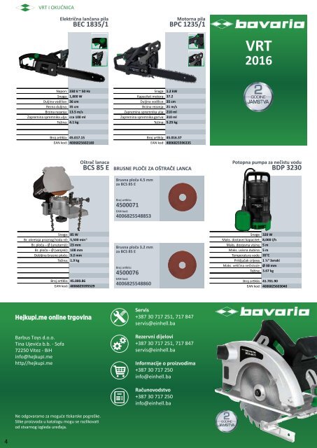 Bavaria Black katalog 2016