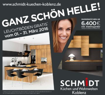 SCHMIDT Küchen Aktion Koblenz 2016