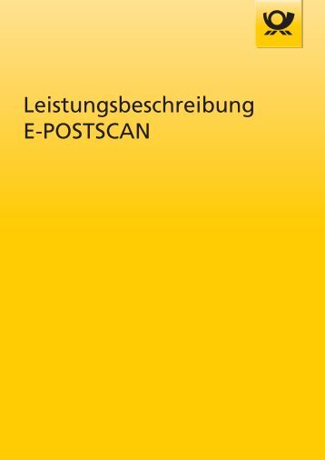 Leistungsbeschreibung E-POSTSCAN