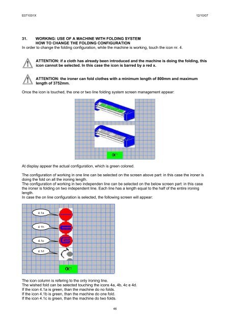 istruzioni di installazione e uso calandre mcm use and ... - IMESA SpA