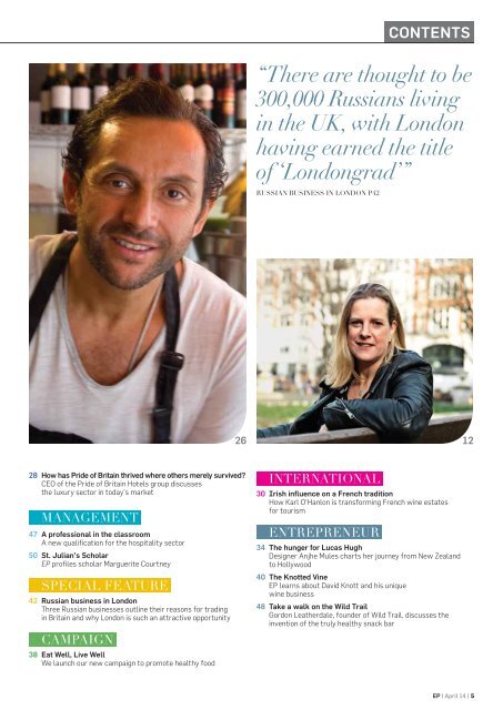 EP Business in Hospitality Issue 49 - April 2014