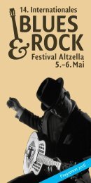 14. Blues & Rock Festival Altzella | 05. - 06. Mai 2016