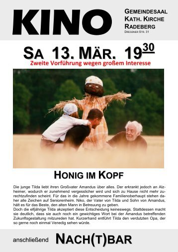 2016-03 Honig im Kopf Plakat