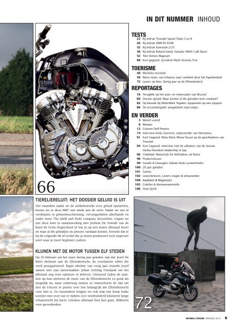 Motoren & Toerisme Februari 2016