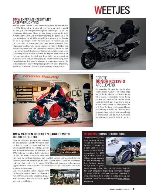 Motoren & Toerisme Februari 2016