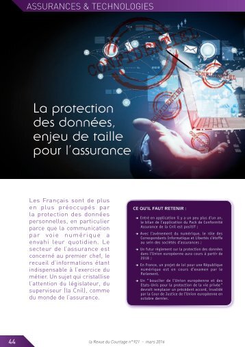 La protection des données enjeu de taille pour l’assurance