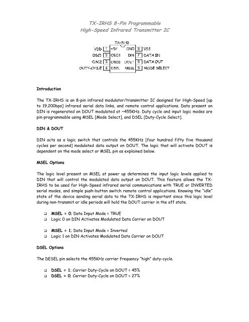 Four different duty cycles to control speed