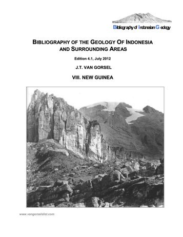 VIII. NEW GUINEA - Bibliography of Indonesia Geology