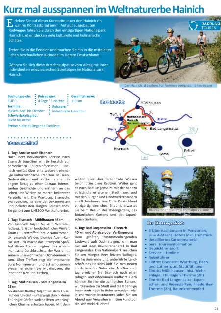 Radfahren in Thüringen Katalog 2016/2017