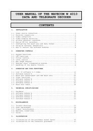 W4010 User Manual - WAVECOM, the reference in data decoding