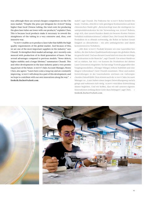 Technology Magazine "SCHOTT solutions" Edition 1/2016