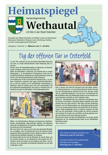 Heimatspiegel Wethautal - Verbandsgemeinde Wethautal