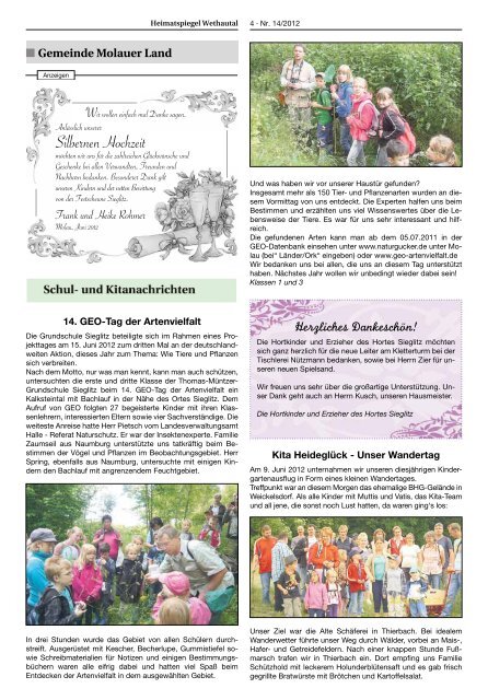 Heimatspiegel Wethautal - Verbandsgemeinde Wethautal