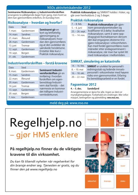 Sikkerhet nr. 1 / 2012