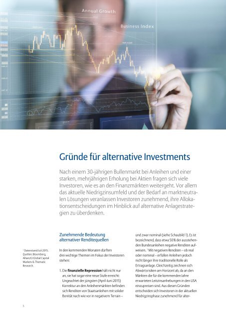 Gründe für alternative Investments