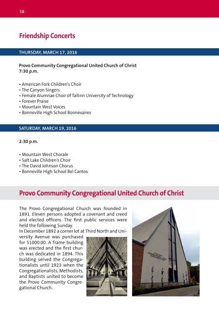 Sing'n'Joy Provo 2016 - Program Book