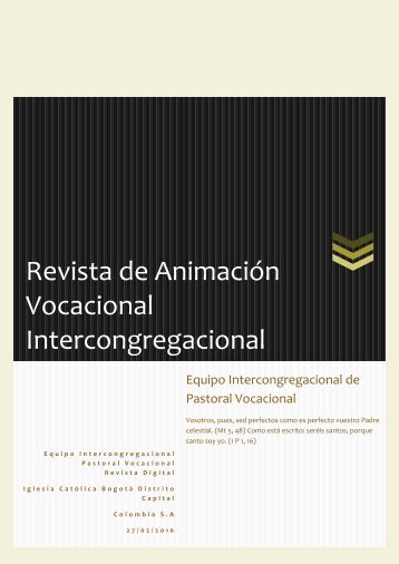 Revista de Animación Vocacional Intercongregacional