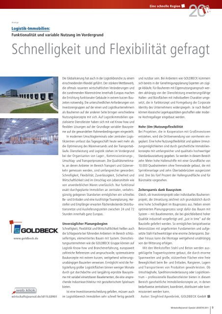 Logistik Special - Wirtschaftsjournal