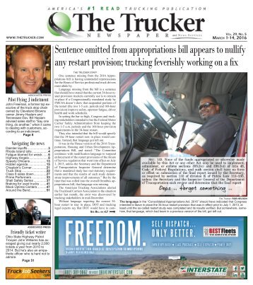 The Trucker Newspaper - March 1-14, 2016