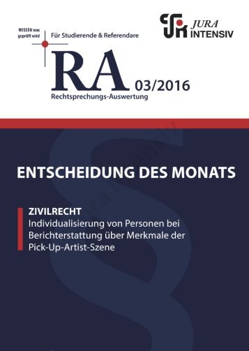 RA 03/2016 - Entscheidung des Monats