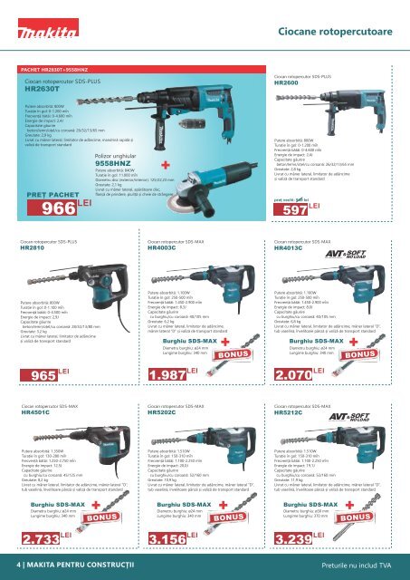 Makita pentru Constructii 2016