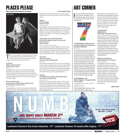 BeatRoute Magazine Alberta print e-edition - March 2016
