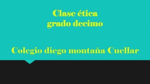 Clase ética