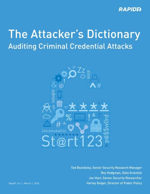 The Attacker’s Dictionary