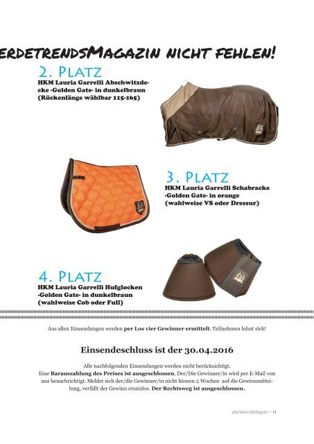 pferdetrendsMagazin No. 05 - Dez 2016 - Feb 2017