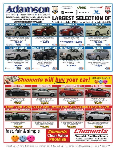 Buyers Express - Rochester Edition - March 2016