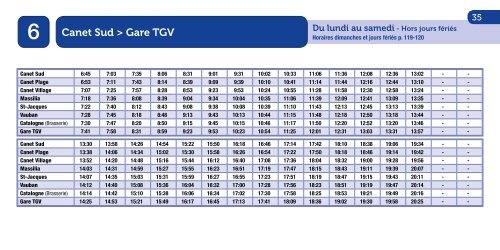 Canet Sud < > Gare TGV