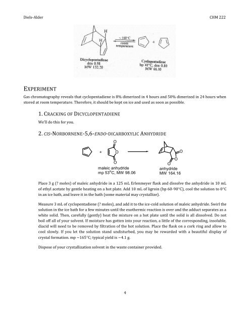 Otto Diels and his pupil Kurt Alder received the Nobel Prize in 1950 ...